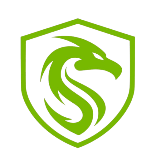 NexForge green dragon shield logo